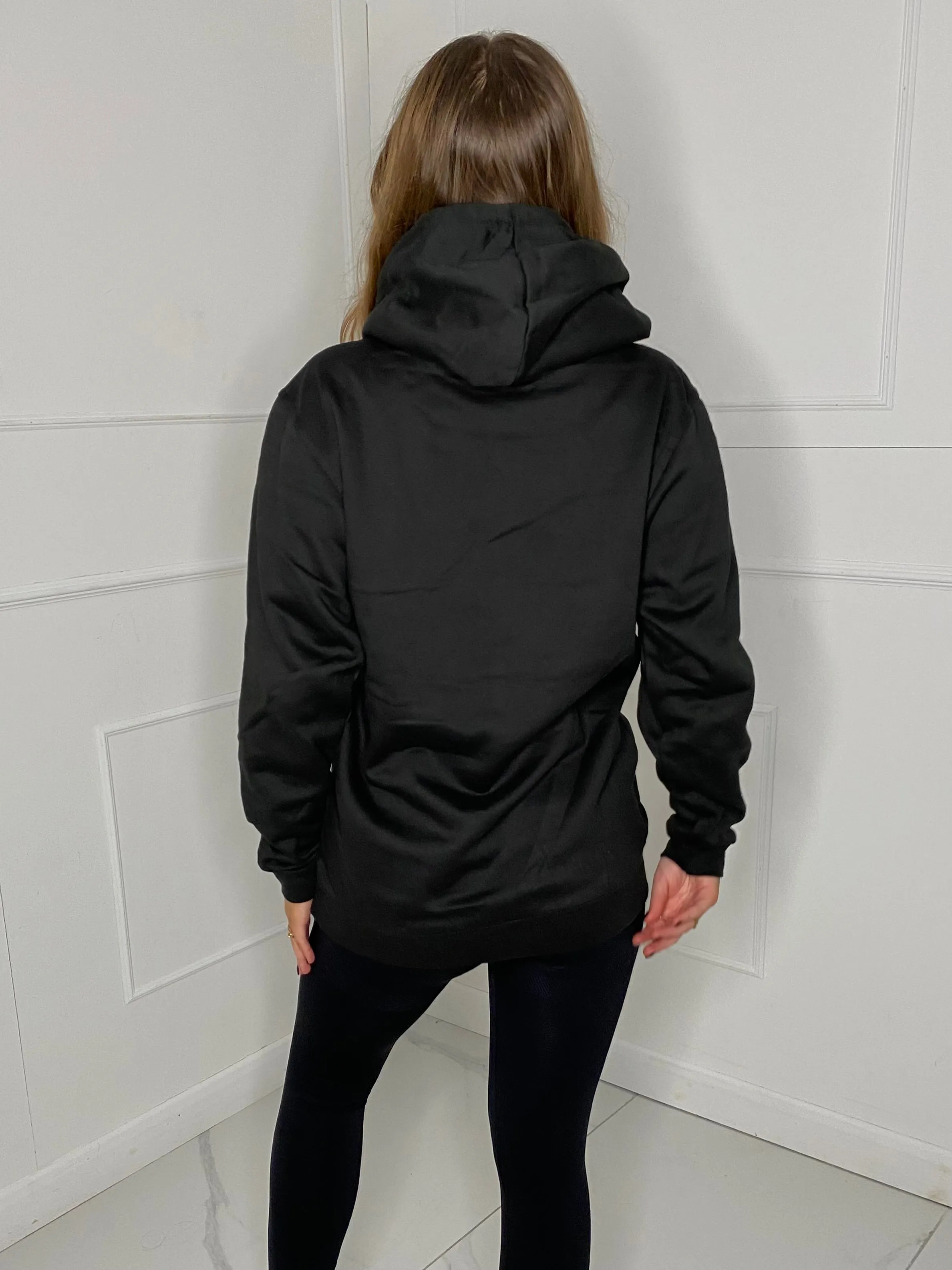 Target Teddy Print Hoodie - Black