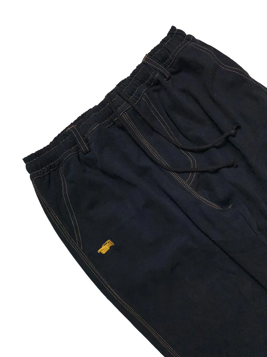 Televisistar VX1- Gold    Jet Black Denim Jeans Gold Stitching