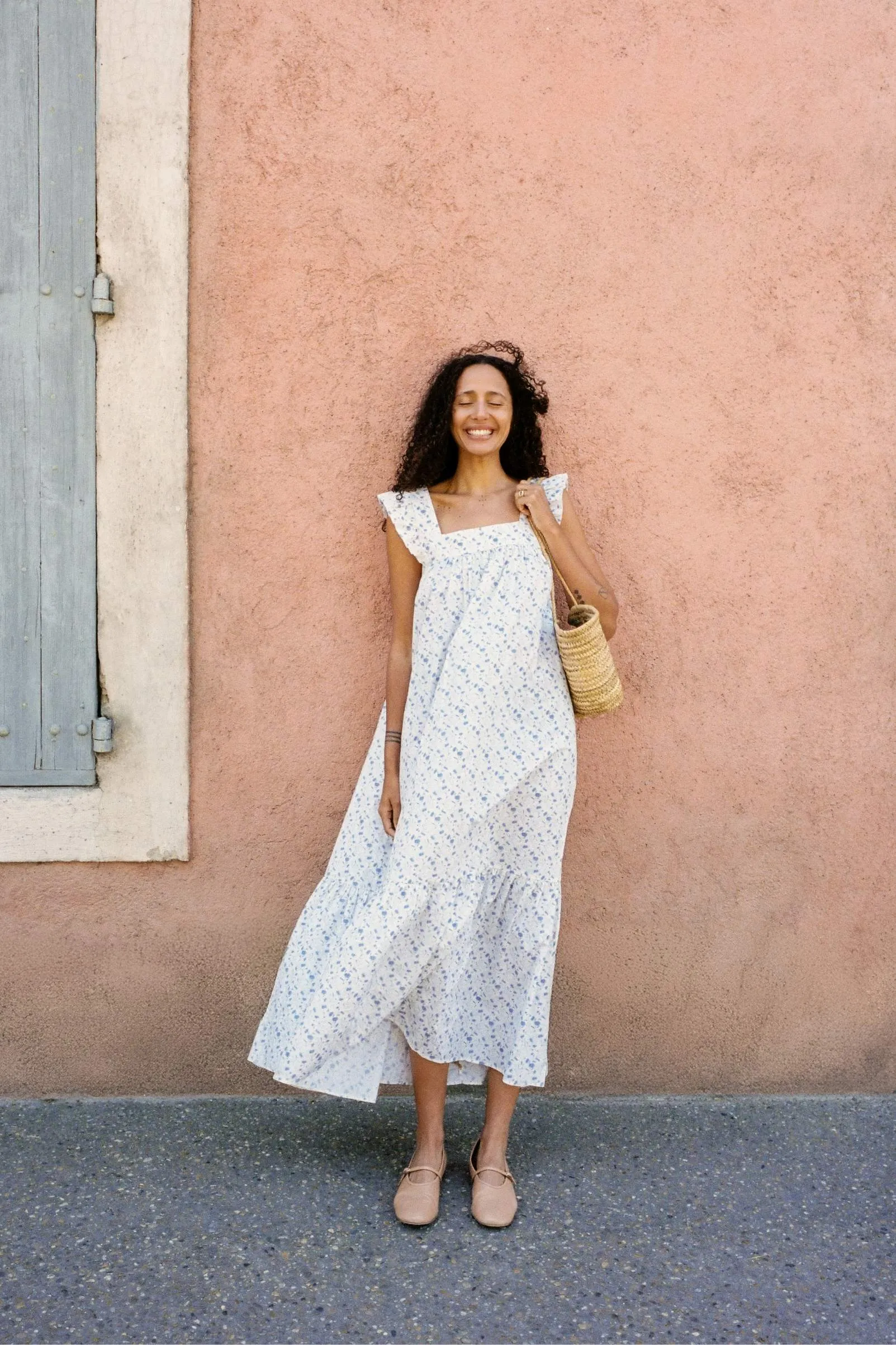 The Benny Dress | Daisy Field Blue