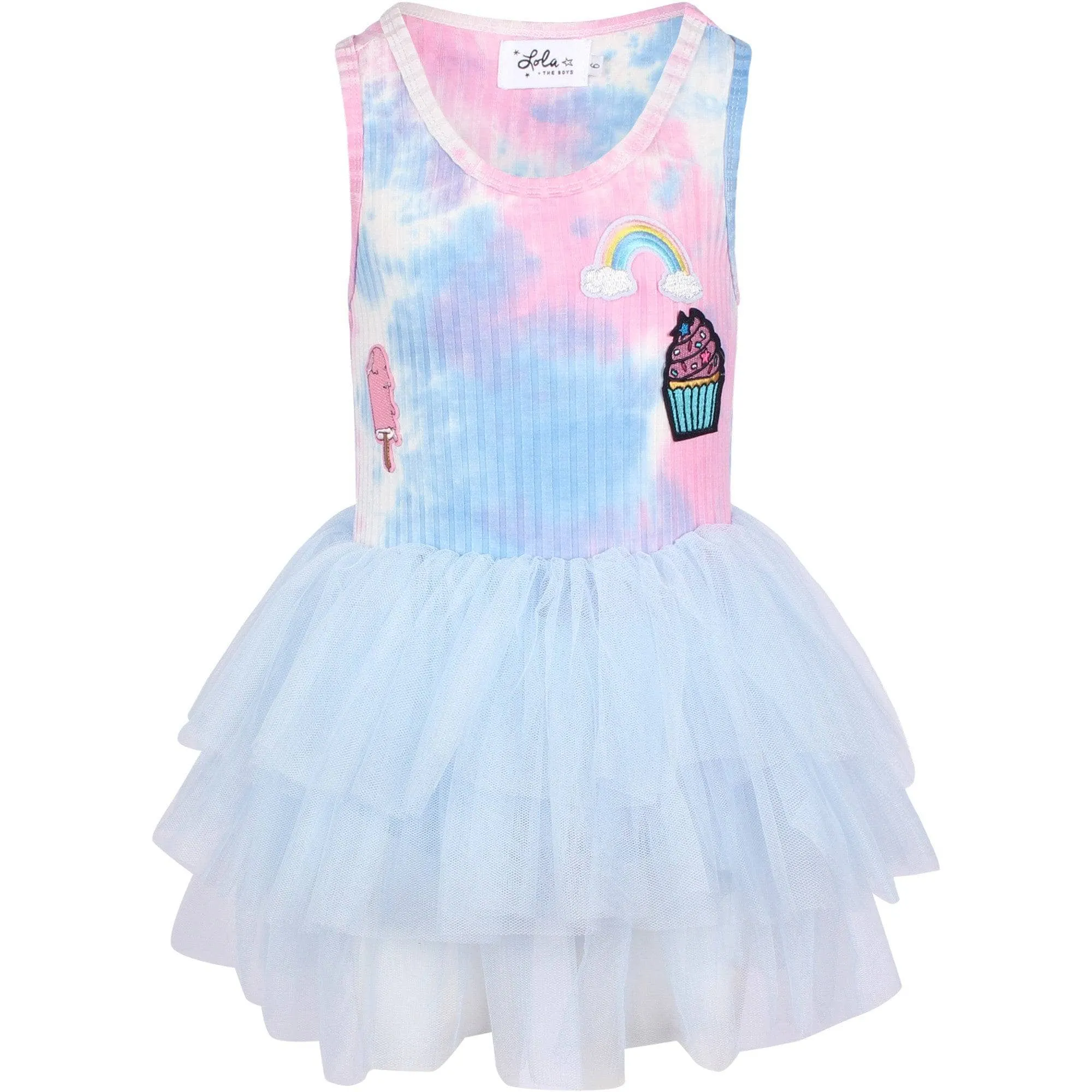 Tie Dye Rainbow Cupcake Tutu Dress