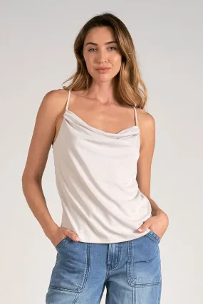 TOP SPAG STRAPS DRAPE FRONT Tank Top