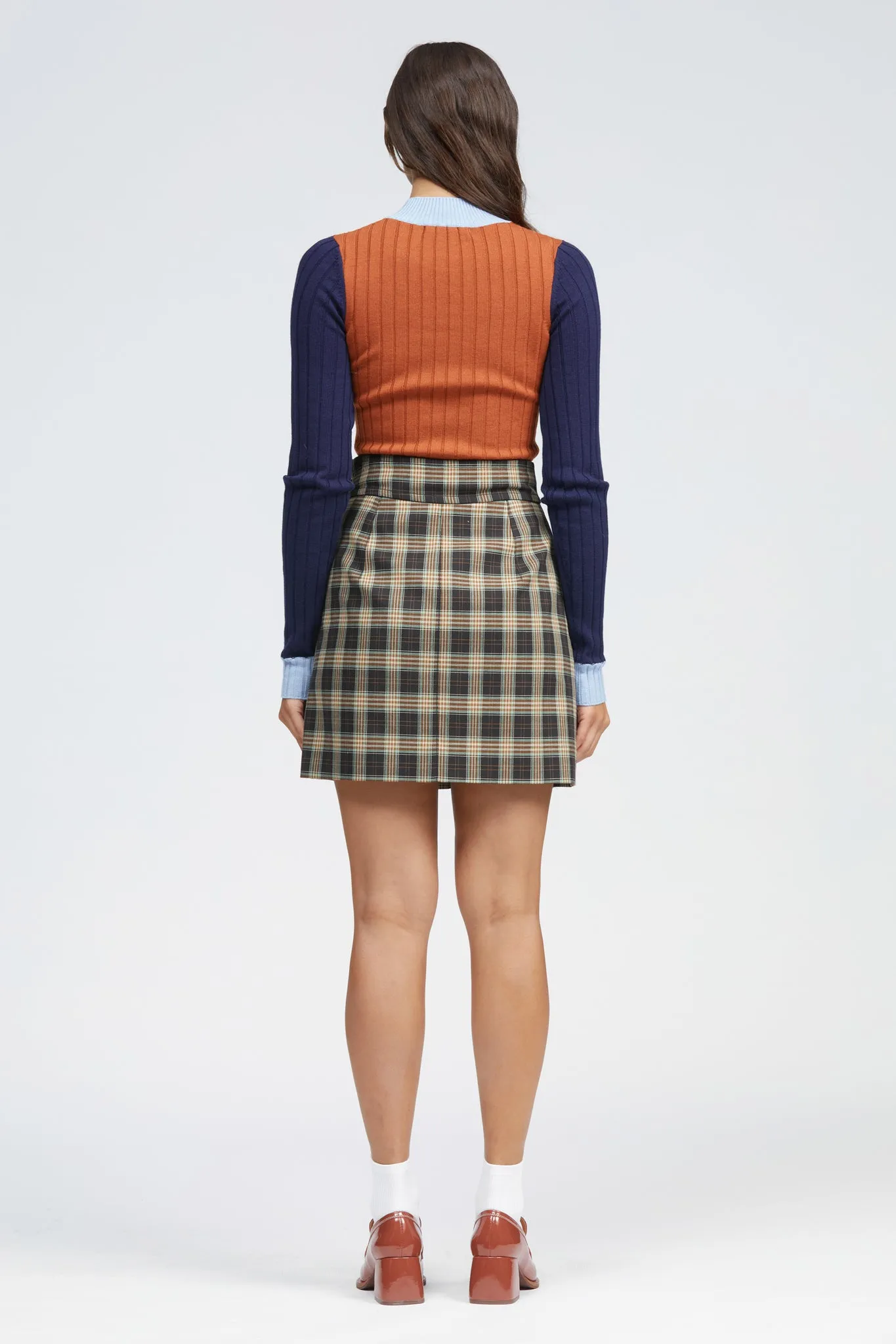 Uroda Skirt Brown/Mint Check