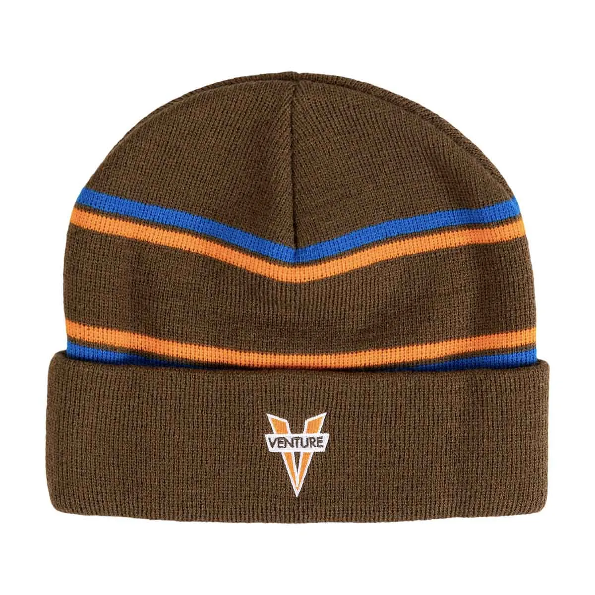 Venture - Heritage Cuff Beanie Brown/Orange/Blue