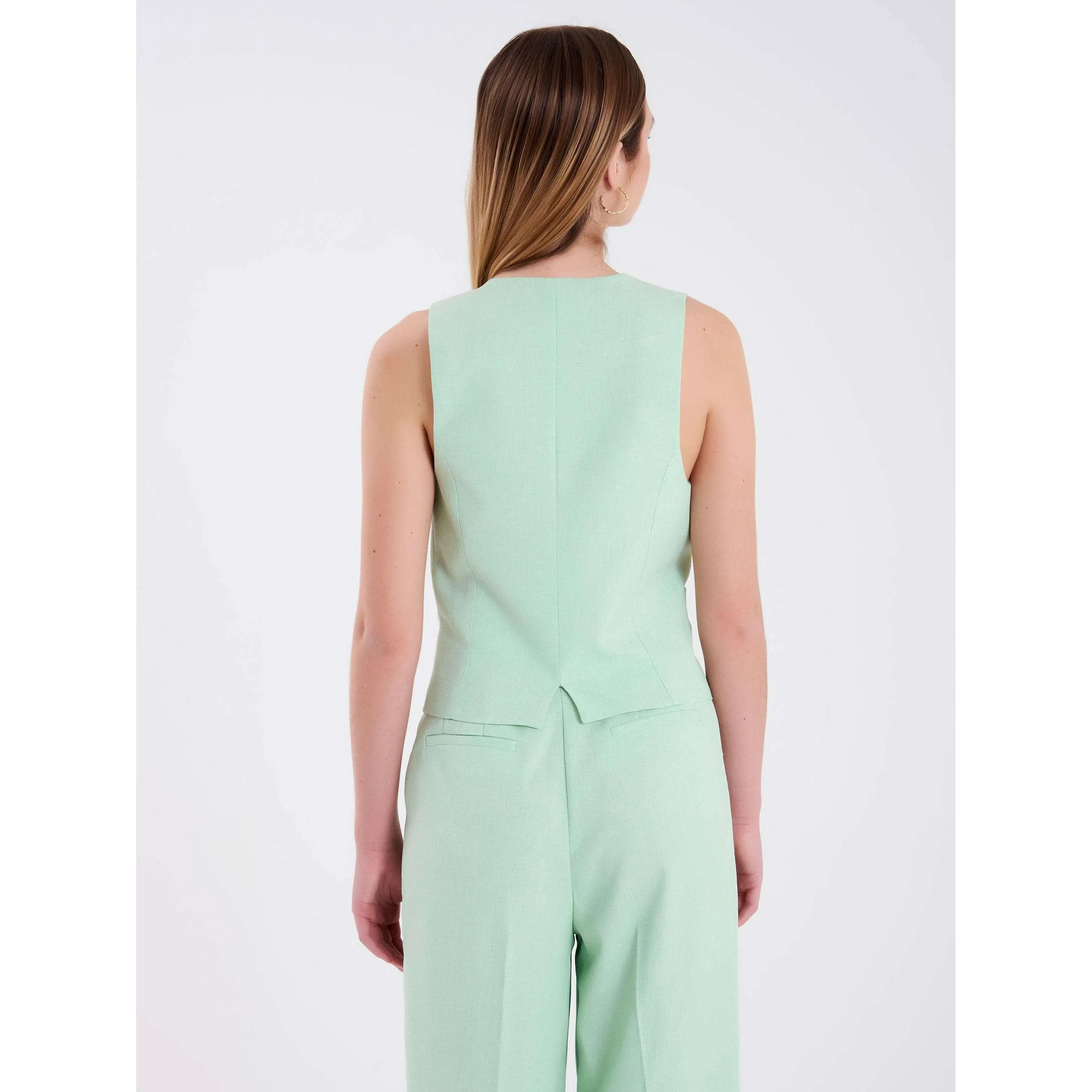 Vicolo Donna Giacca Gilet Verde MentaTE0101