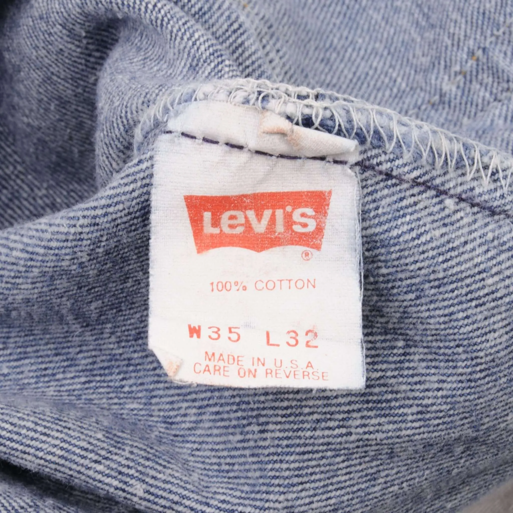 VINTAGE LEVIS 501 JEANS INDIGO 1980S SIZE W32 L28 MADE IN USA