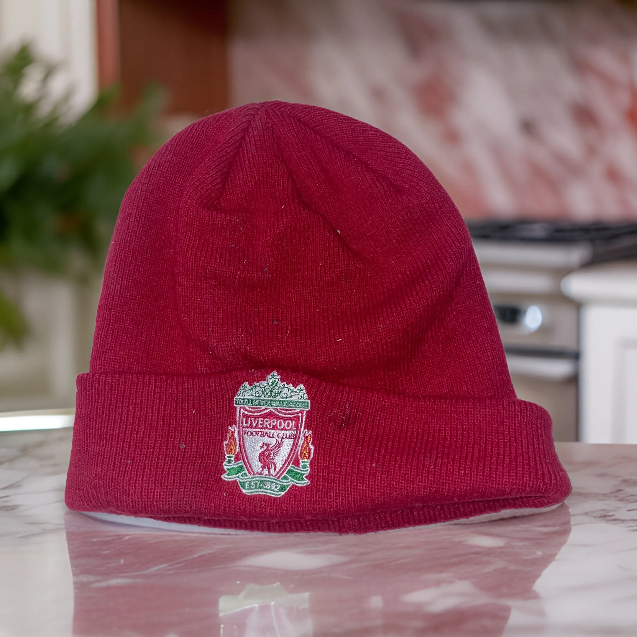 Vintage Red Liverpool FC winter beanie Hat