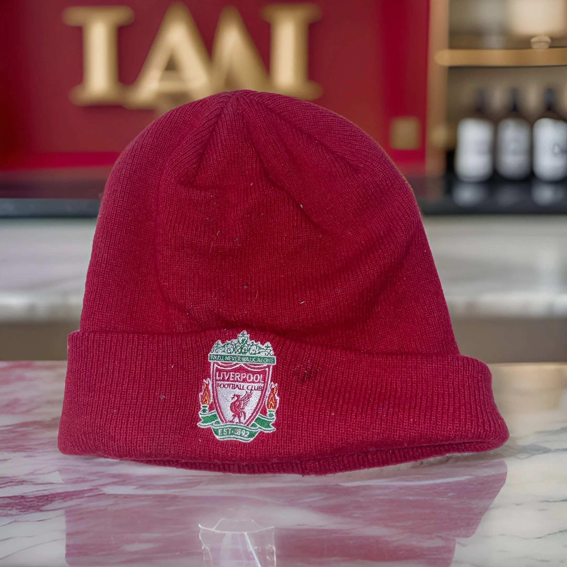 Vintage Red Liverpool FC winter beanie Hat