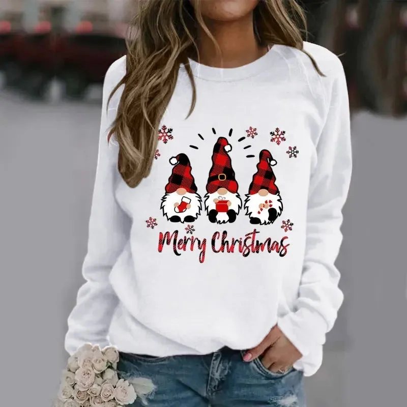 Women's Christmas Hoodie Winter Round Hoodie