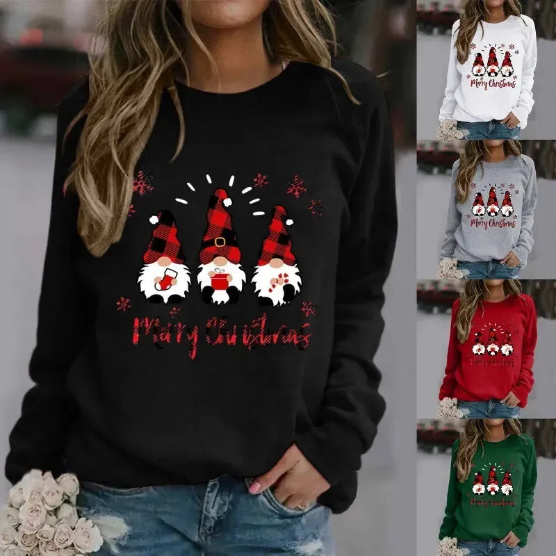 Women's Christmas Hoodie Winter Round Hoodie