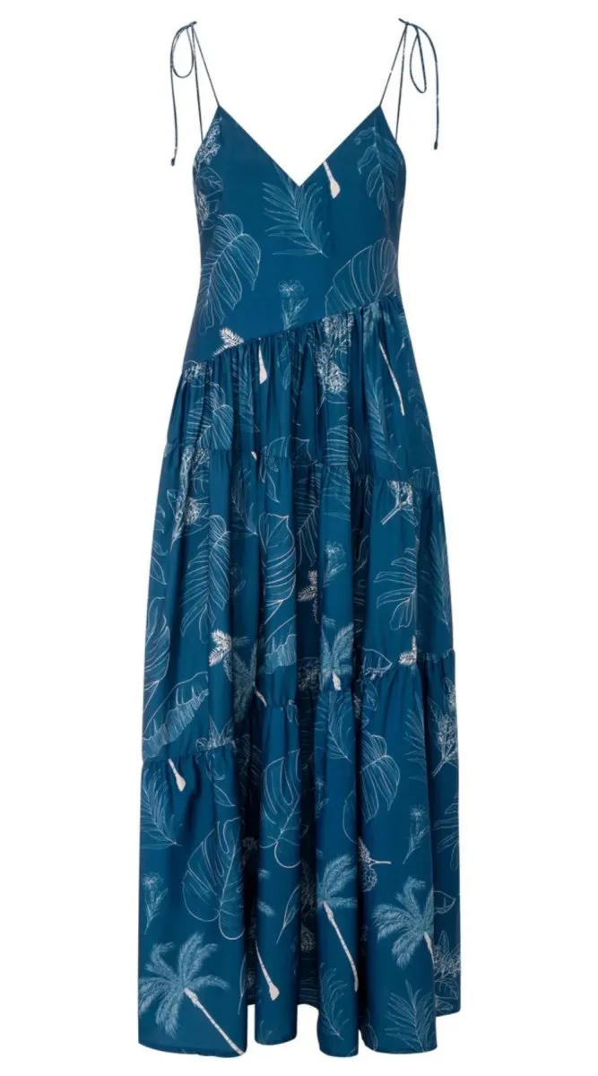 Yolanda Maxi Dress Blue Tropics